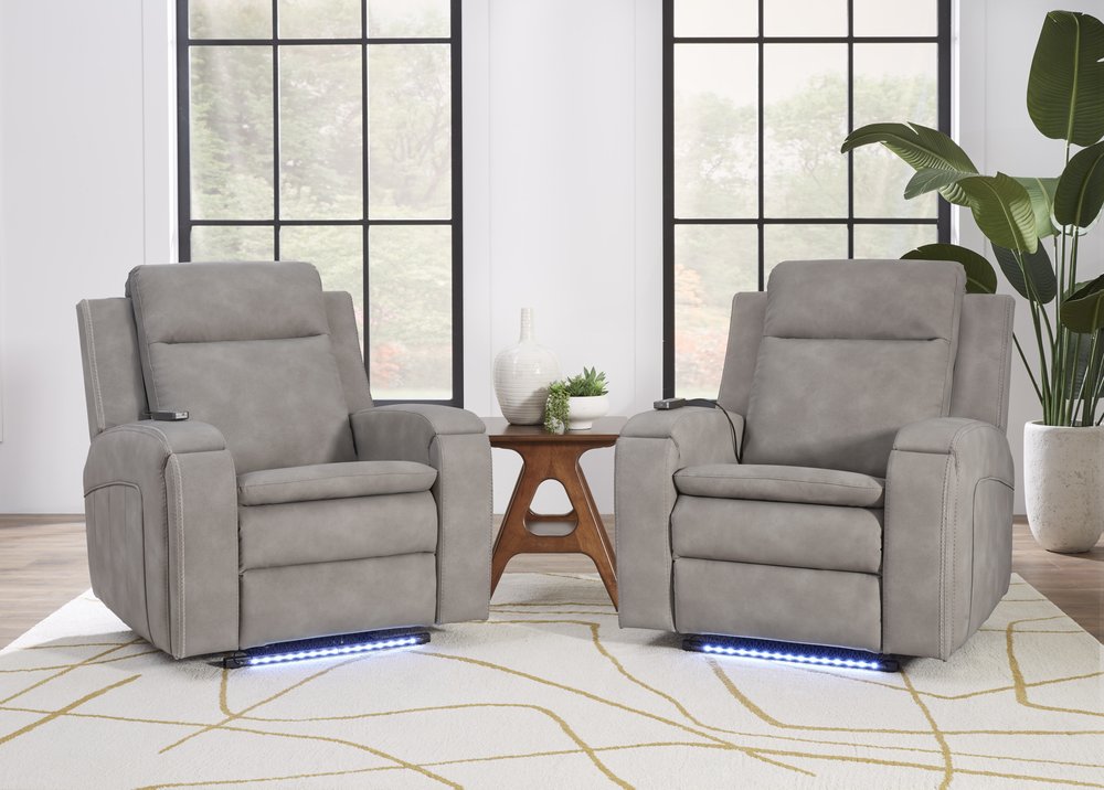 Parker House - Armstrong - Buffy Taupe Power Recliner with Heat Massage and Auto-Glide (Set of 2) - Buffy Taupe - MARM-KIT-812P5-2-BFTP view 2