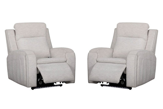 Parker House - Armstrong - Clearwater Sand Power Recliner with Heat Massage and Auto-Glide (Set of 2) - Clearwater Sand - MARM-KIT-812P5-2-CWSN view 1