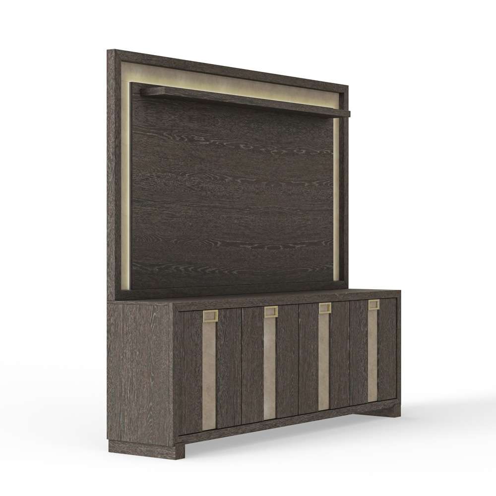 Parker House -  Ascent 90 in. TV Console with Hutch and Back Panel - ASC#90-2-DCH view 2