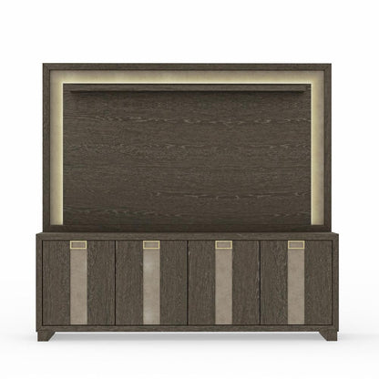 Parker House -  Ascent 90 in. TV Console with Hutch and Back Panel - ASC#90-2-DCH view 4