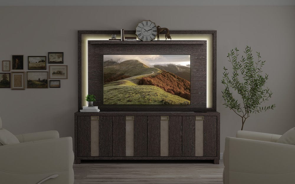 Parker House -  Ascent 90 in. TV Console with Hutch and Back Panel - ASC#90-2-DCH view 7