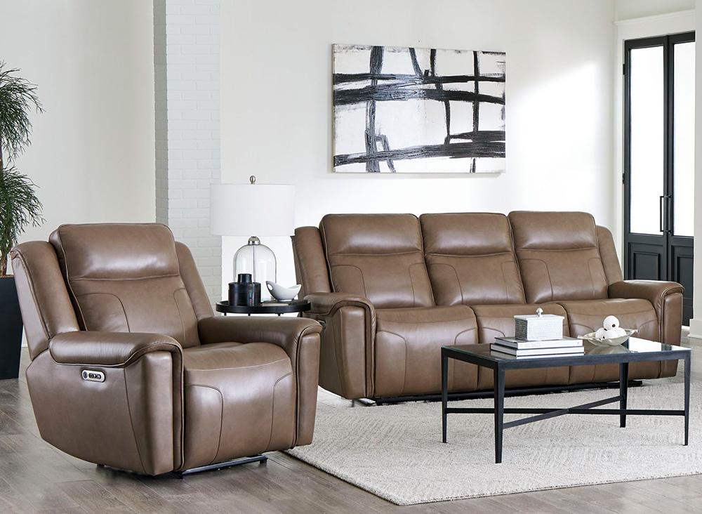 Parker House - Atlantis - Smooth Latte Power Reclining Zero Gravity Sofa and Recliner - MATL-31PHZ-SMLT view 2