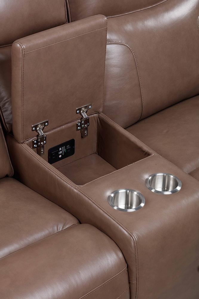 Parker House - Atlantis - Smooth Latte Power Zero Gravity Console Loveseat - MATL#822CPHZ-SMLT view 9