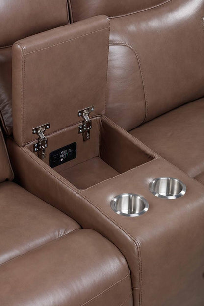 Parker House - Atlantis - Smooth Latte Power Zero Gravity Console Loveseat - MATL#822CPHZ-SMLT view 9