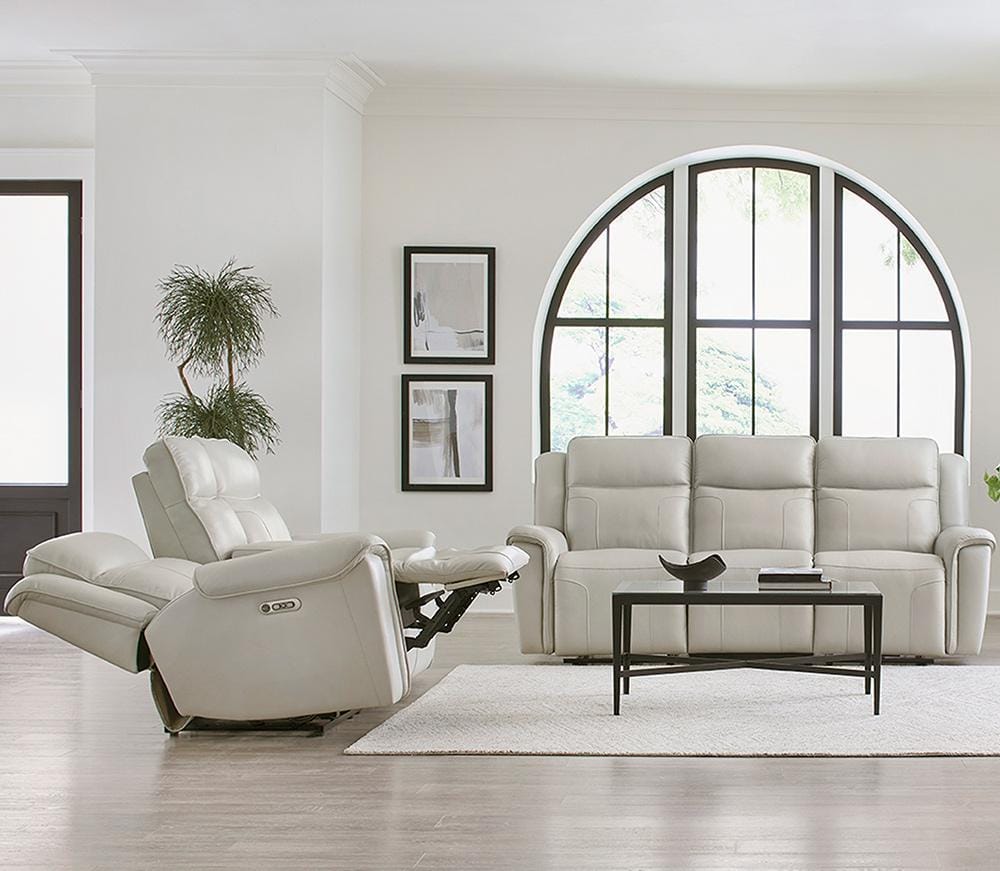Parker House - Atlantis - Whisper Ivory Power Reclining Zero Gravity Sofa and Loveseat - MATL-32PHZ-WSIV view 4