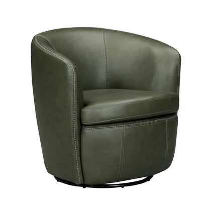 Parker House - Barolo - Lyric Sage 100% Italian Leather Swivel Club Chair (Set of 2) - Lyric Sage - SBAR#912S-2-LYSG view 5