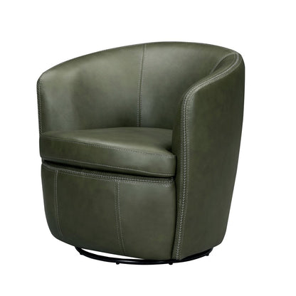 Parker House - Barolo - Lyric Sage 100% Italian Leather Swivel Club Chair (Set of 2) - Lyric Sage - SBAR#912S-2-LYSG view 6