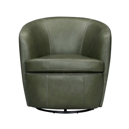 Parker House - Barolo - Lyric Sage 100% Italian Leather Swivel Club Chair (Set of 2) - Lyric Sage - SBAR#912S-2-LYSG view 7