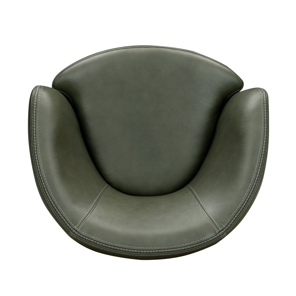 Parker House - Barolo - Lyric Sage 100% Italian Leather Swivel Club Chair (Set of 2) - Lyric Sage - SBAR#912S-2-LYSG view 11