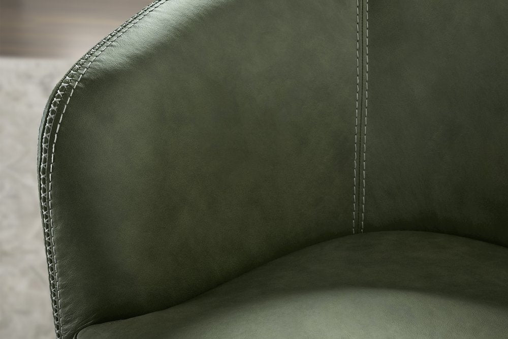 Parker House - Barolo - Lyric Sage 100% Italian Leather Swivel Club Chair (Set of 2) - Lyric Sage - SBAR#912S-2-LYSG view 12