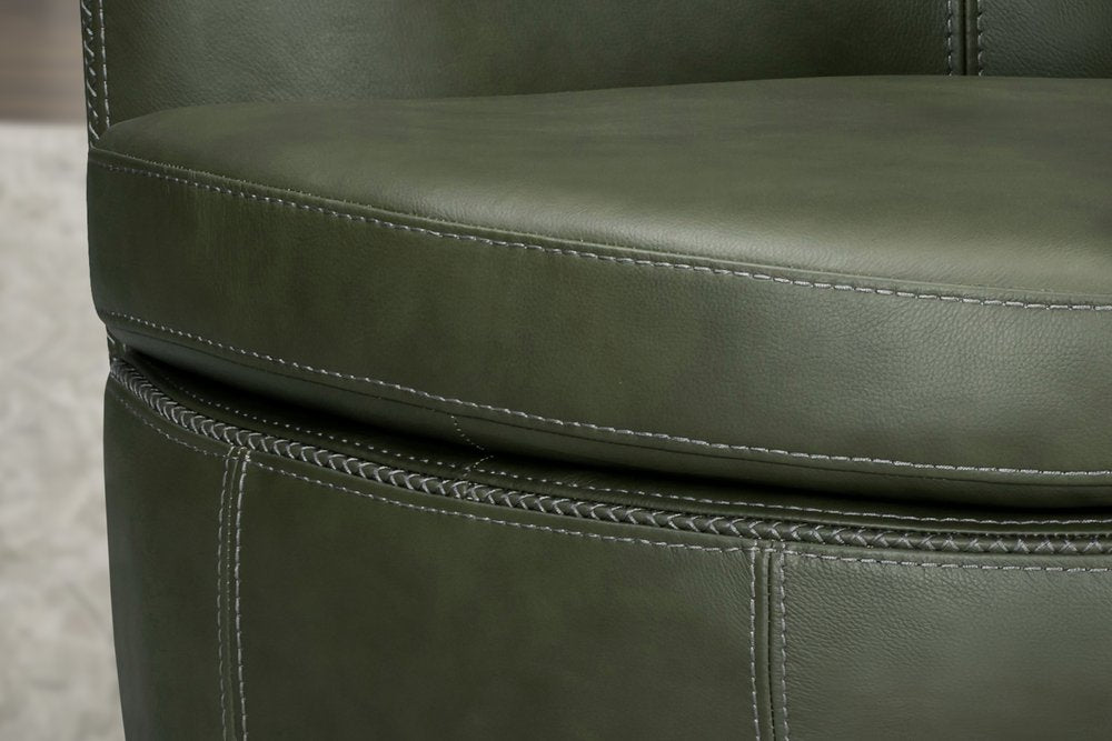 Parker House - Barolo - Lyric Sage 100% Italian Leather Swivel Club Chair (Set of 2) - Lyric Sage - SBAR#912S-2-LYSG view 13