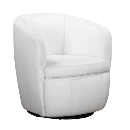 Parker House -  Barolo - Snow 100% Italian Leather Swivel Club Chair - SBAR#912S-SNOW view 2