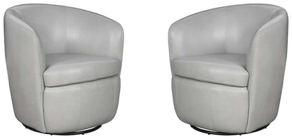 Parker House -  Barolo - Steamboat Ice 100% Italian Leather Swivel Club Chair (Set of 2) - SBAR#912S-2-STIC view 1