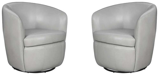 Parker House -  Barolo - Steamboat Ice 100% Italian Leather Swivel Club Chair (Set of 2) - SBAR#912S-2-STIC veiw 1