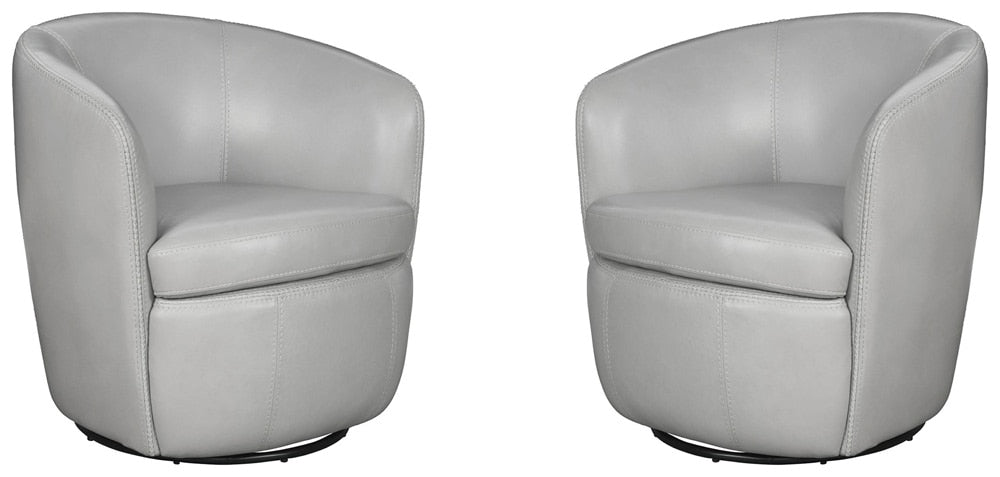 Parker House -  Barolo - Steamboat Ice 100% Italian Leather Swivel Club Chair (Set of 2) - SBAR#912S-2-STIC veiw 3
