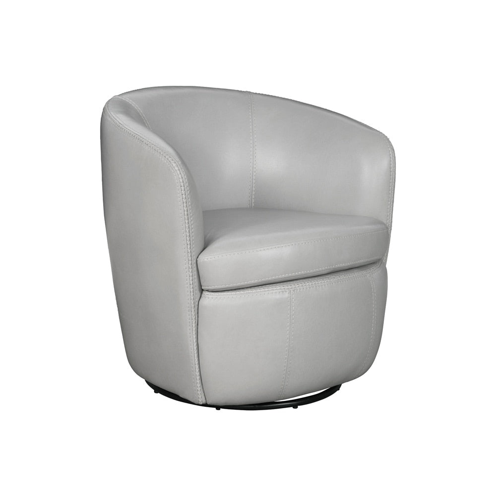 Parker House -  Barolo - Steamboat Ice 100% Italian Leather Swivel Club Chair - SBAR#912S-STIC veiw 3