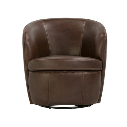 Parker House -  Barolo - Vintage Brown 100% Italian Leather Swivel Club Chair (Set of 2) - SBAR#912S-2-VGBR view 7