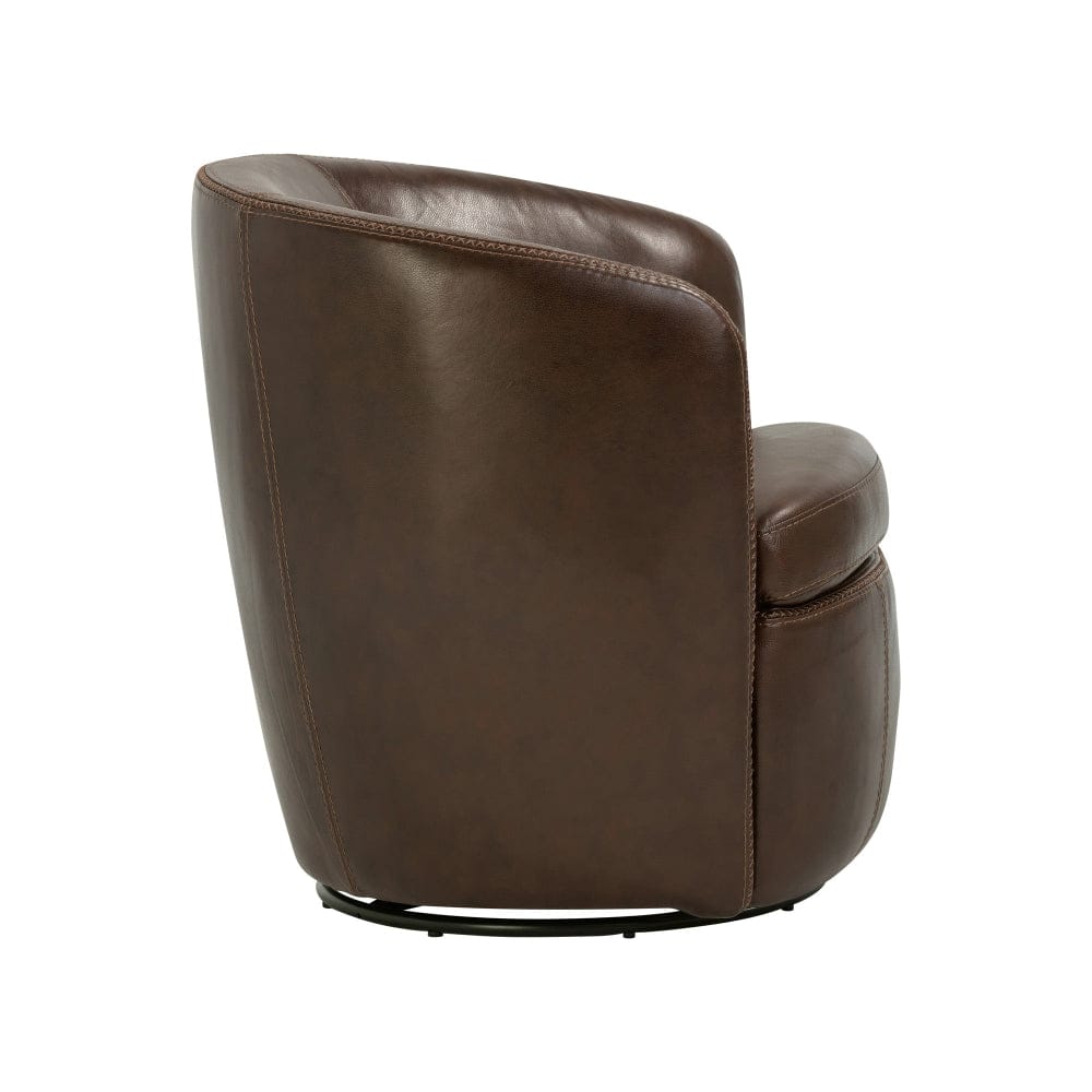 Parker House -  Barolo - Vintage Brown 100% Italian Leather Swivel Club Chair (Set of 2) - SBAR#912S-2-VGBR view 8