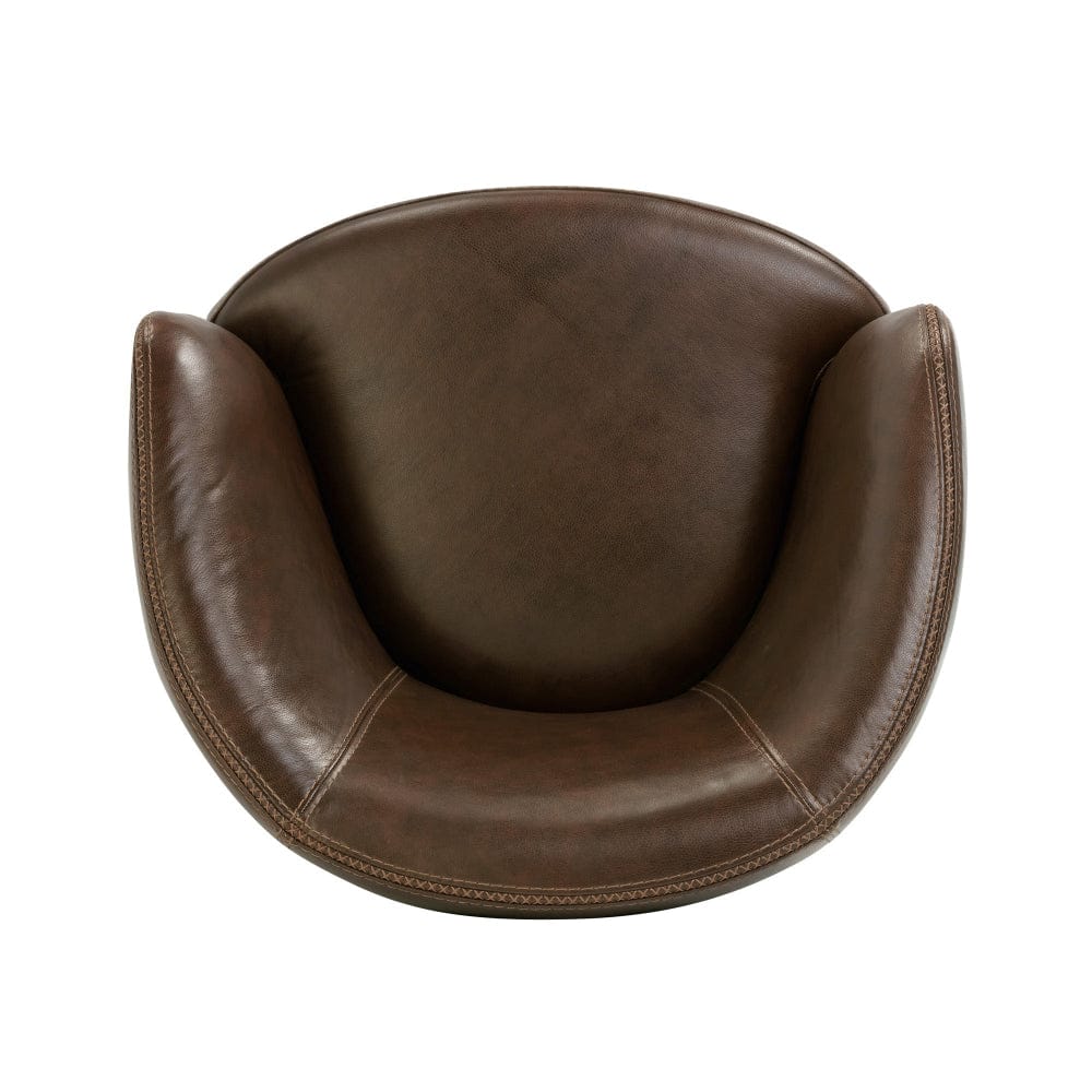 Parker House -  Barolo - Vintage Brown 100% Italian Leather Swivel Club Chair (Set of 2) - SBAR#912S-2-VGBR view 11