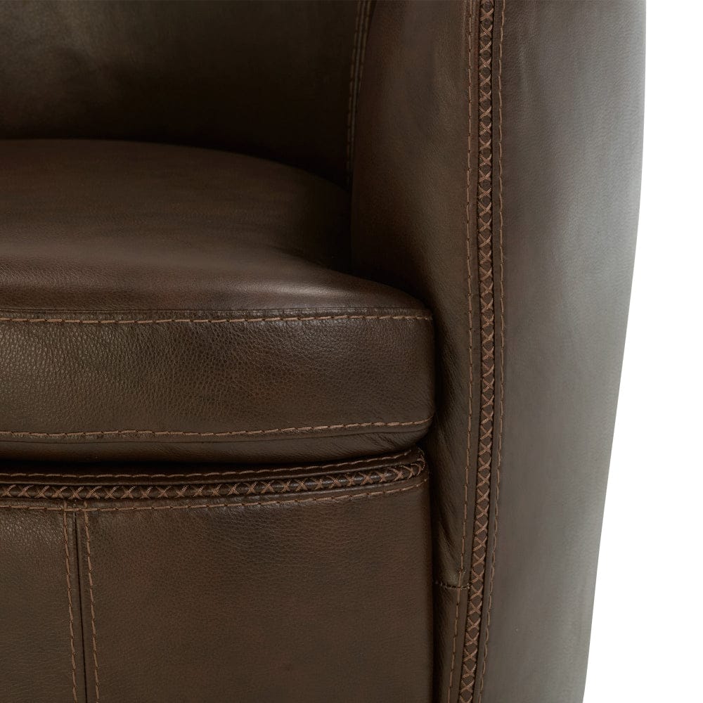 Parker House -  Barolo - Vintage Brown 100% Italian Leather Swivel Club Chair (Set of 2) - SBAR#912S-2-VGBR view 12
