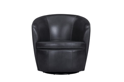 Parker House - Barolo - Vintage Onyx 100% Italian Leather Swivel Club Chair (Set of 2) - Vintage Onyx - SBAR#912S-2-VGON view 6