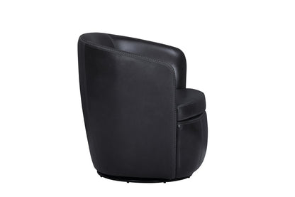 Parker House - Barolo - Vintage Onyx 100% Italian Leather Swivel Club Chair (Set of 2) - Vintage Onyx - SBAR#912S-2-VGON view 7