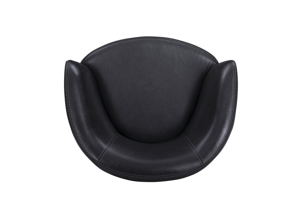 Parker House - Barolo - Vintage Onyx 100% Italian Leather Swivel Club Chair (Set of 2) - Vintage Onyx - SBAR#912S-2-VGON view 9