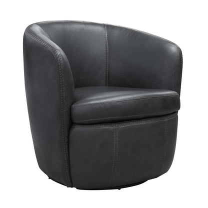 Parker House -  Barolo - Vintage Slate 100% Italian Leather Swivel Club Chair (Set of 2) - SBAR#912S-2-VGSL view 3