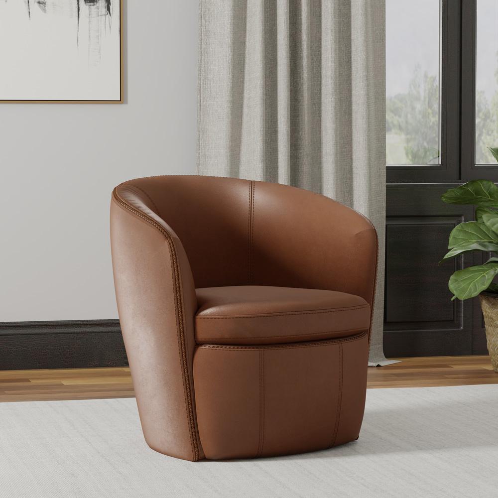Parker House -  Barolo - Vintage Whiskey 100% Italian Leather Swivel Club Chair - SBAR#912S-VGWK view 2