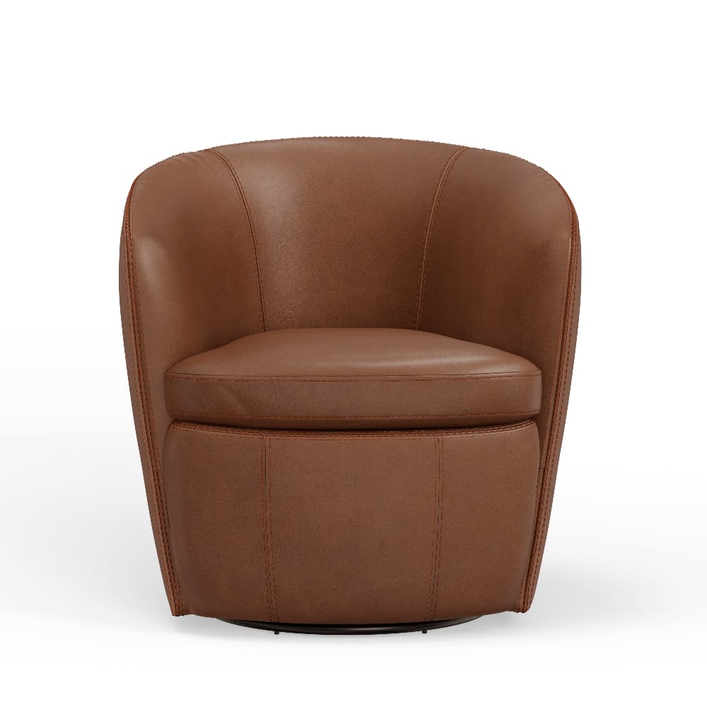 Parker House -  Barolo - Vintage Whiskey 100% Italian Leather Swivel Club Chair - SBAR#912S-VGWK view 4