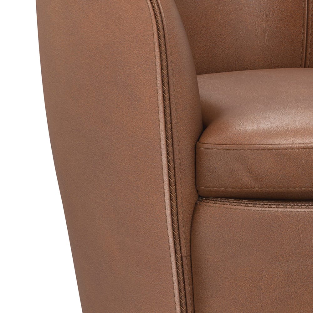 Parker House - Barolo - Vintage Whiskey 100% Italian Leather Swivel Club Chair (Set of 2) - SBAR#912S-2-VGWK view 4