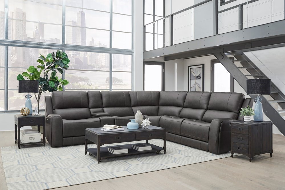 Parker House - Belmont - Autumn Fog 6 Piece Zero Gravity Power Reclining Sectional with Power Adjustable Headrests - Autumn Fog - MBEL-KIT-6A-P3Z-ATFG view 2