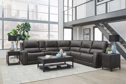 Parker House - Belmont - Autumn Fog 6 Piece Zero Gravity Power Reclining Sectional with Power Adjustable Headrests - Autumn Fog - MBEL-KIT-6A-P3Z-ATFG view 2