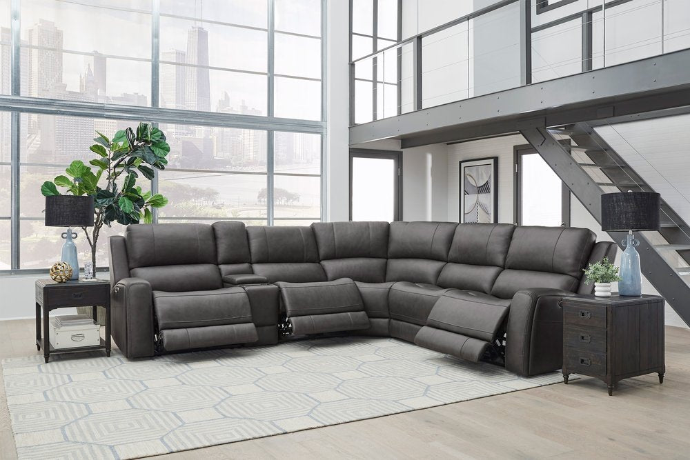 Parker House - Belmont - Autumn Fog 6 Piece Zero Gravity Power Reclining Sectional with Power Adjustable Headrests - Autumn Fog - MBEL-KIT-6A-P3Z-ATFG view 5