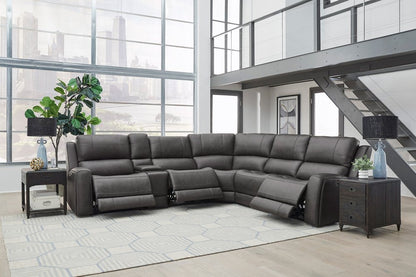Parker House - Belmont - Autumn Fog 6 Piece Zero Gravity Power Reclining Sectional with Power Adjustable Headrests - Autumn Fog - MBEL-KIT-6A-P3Z-ATFG view 5