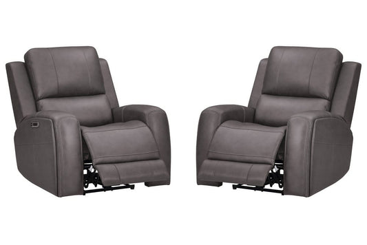 Parker House - Belmont - Autumn Fog Zero Gravity Power Recliner P3 (Set of 2) - Autumn Fog - MBEL-KIT-812P3Z-2-ATFG view 1