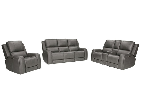 Parker House - Belmont - Autumn Fog Zero Gravity Power Reclining Sofa Loveseat and Recliner - Autumn Fog - MBEL-321P3Z-ATFG view 1