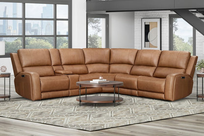 Parker House - Belmont - Lyric Caramel 6 Piece Zero Gravity Power Reclining Sectional with Power Adjustable Headrests - Lyric Caramel - MBEL-KIT-6A-P3Z-LYCM view 2