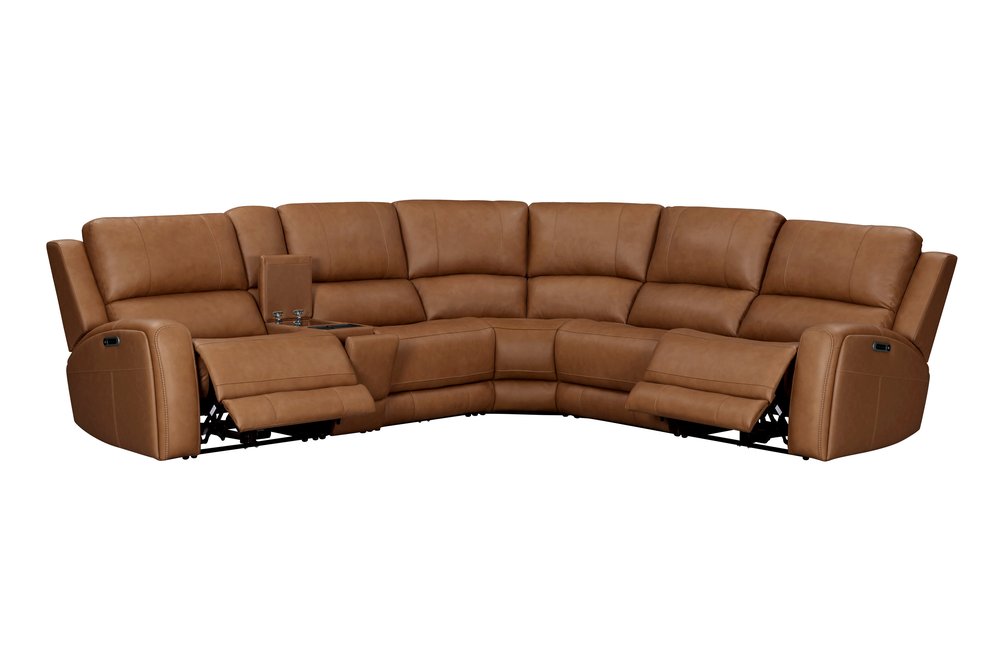 Parker House - Belmont - Lyric Caramel 6 Piece Zero Gravity Power Reclining Sectional with Power Adjustable Headrests - Lyric Caramel - MBEL-KIT-6A-P3Z-LYCM view 7