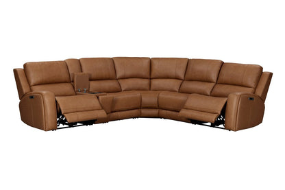 Parker House - Belmont - Lyric Caramel 6 Piece Zero Gravity Power Reclining Sectional with Power Adjustable Headrests - Lyric Caramel - MBEL-KIT-6A-P3Z-LYCM view 7
