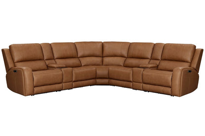 Parker House - Belmont - Lyric Caramel 7 Piece Zero Gravity Power Reclining Sectional with Power Adjustable Headrests - Lyric Caramel - MBEL-KIT-7A-P3Z-LYCM view 1