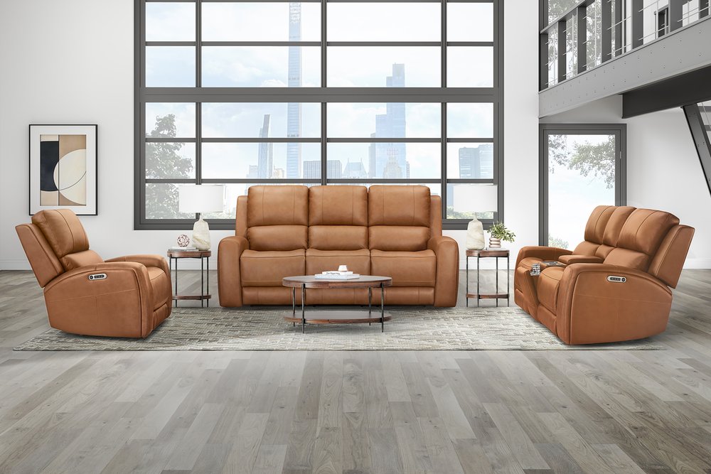 Parker House - Belmont - Lyric Caramel Zero Gravity Power Reclining Sofa Loveseat and Recliner - Lyric Caramel - MBEL-321P3Z-LYCM view 3