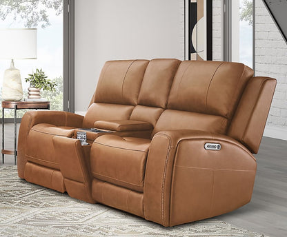 Parker House - Belmont - Lyric Caramel Zero Gravity Power Reclining Tilt Console Loveseat P3 - Lyric Caramel - MBEL-822CP3ZT-LYCM view 1