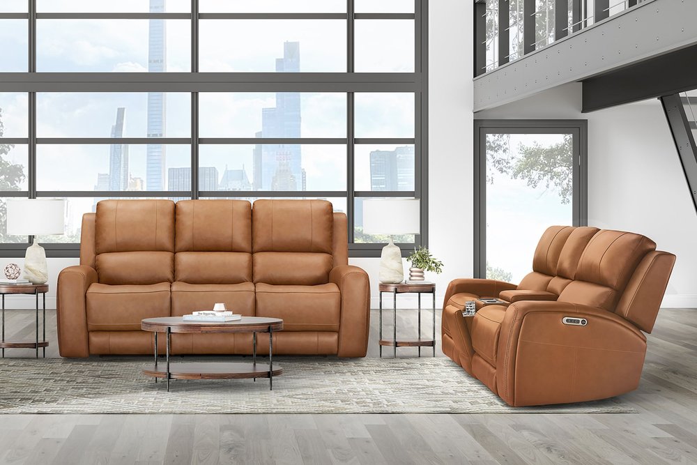 Parker House - Belmont - Lyric Caramel Zero Gravity Power Reclining Tilt Console Loveseat P3 - Lyric Caramel - MBEL-822CP3ZT-LYCM view 7