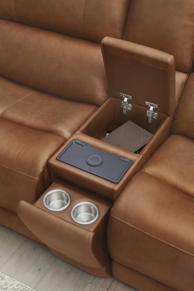 Parker House - Belmont - Lyric Caramel Zero Gravity Power Reclining Tilt Console Loveseat P3 - Lyric Caramel - MBEL-822CP3ZT-LYCM view 13