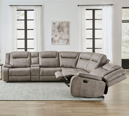 Parker House - Blake - Desert Taupe 6 Piece Modular Reclining Sectional and Entertainment Console - MBLA-PACKA-DTAU view 4