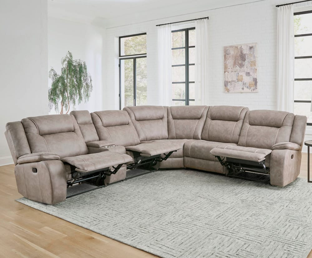 Parker House - Blake - Desert Taupe 6 Piece Modular Reclining Sectional and Entertainment Console - MBLA-PACKA-DTAU view 5