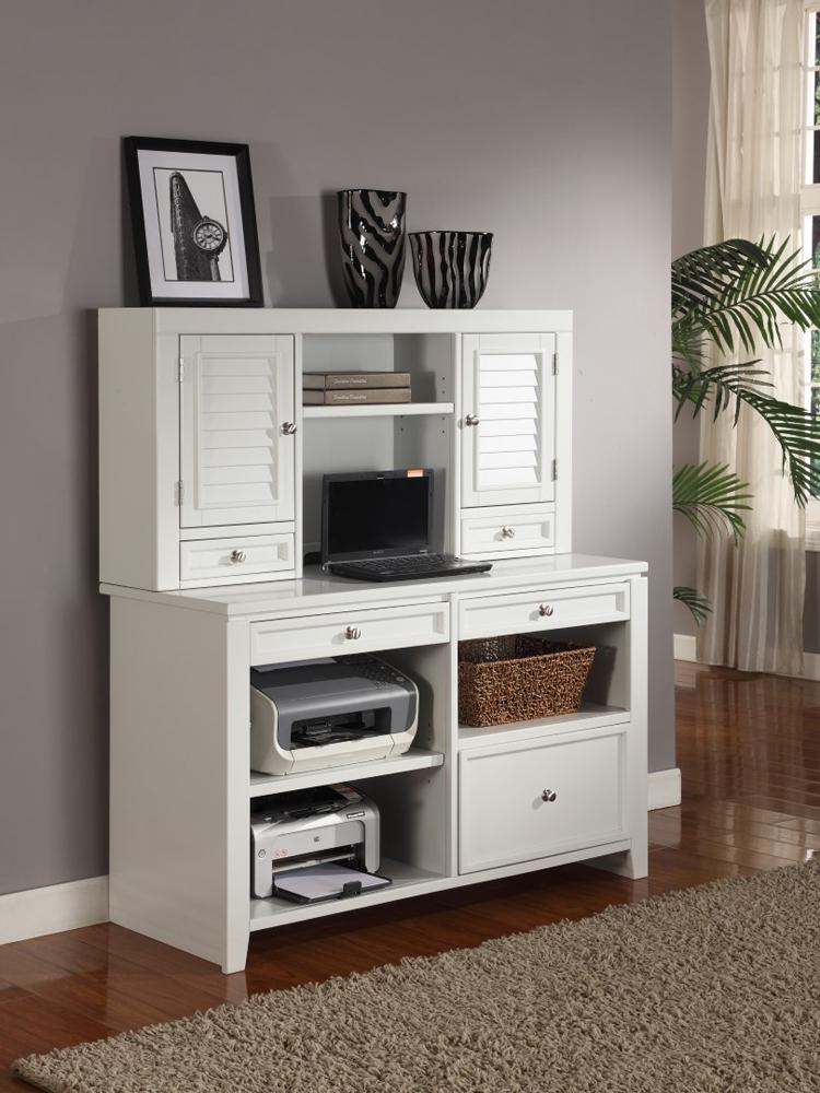 Parker House - Boca 2PC 47in Credenza With Hutch Set in Cottage White veiw 1