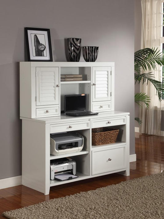 Parker House - Boca 2PC 47in Credenza With Hutch Set in Cottage White veiw 1