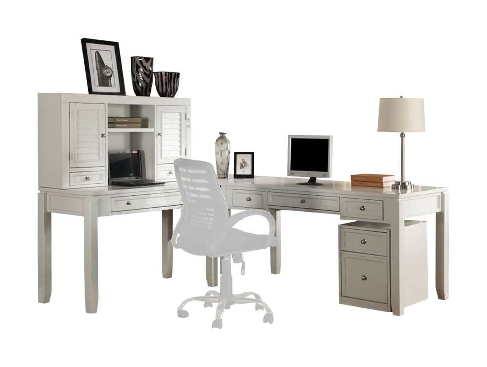 Parker House -  Boca 5 Piece L Shape Desk with Lateral File and Hutch - BOC-5PC-LDESK-FILE-HTCH view 1
